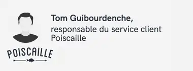 Tom Guibourdenche, responsable du service client Poiscaille