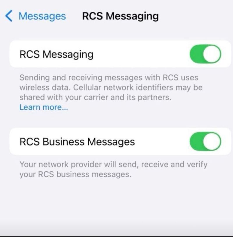 RCS on Apple