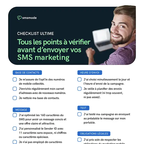 checklist des points à vérifier avant d'envoyer une campagne SMS