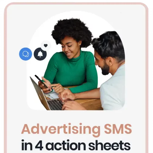 Advertising SMS in 4 action sheets